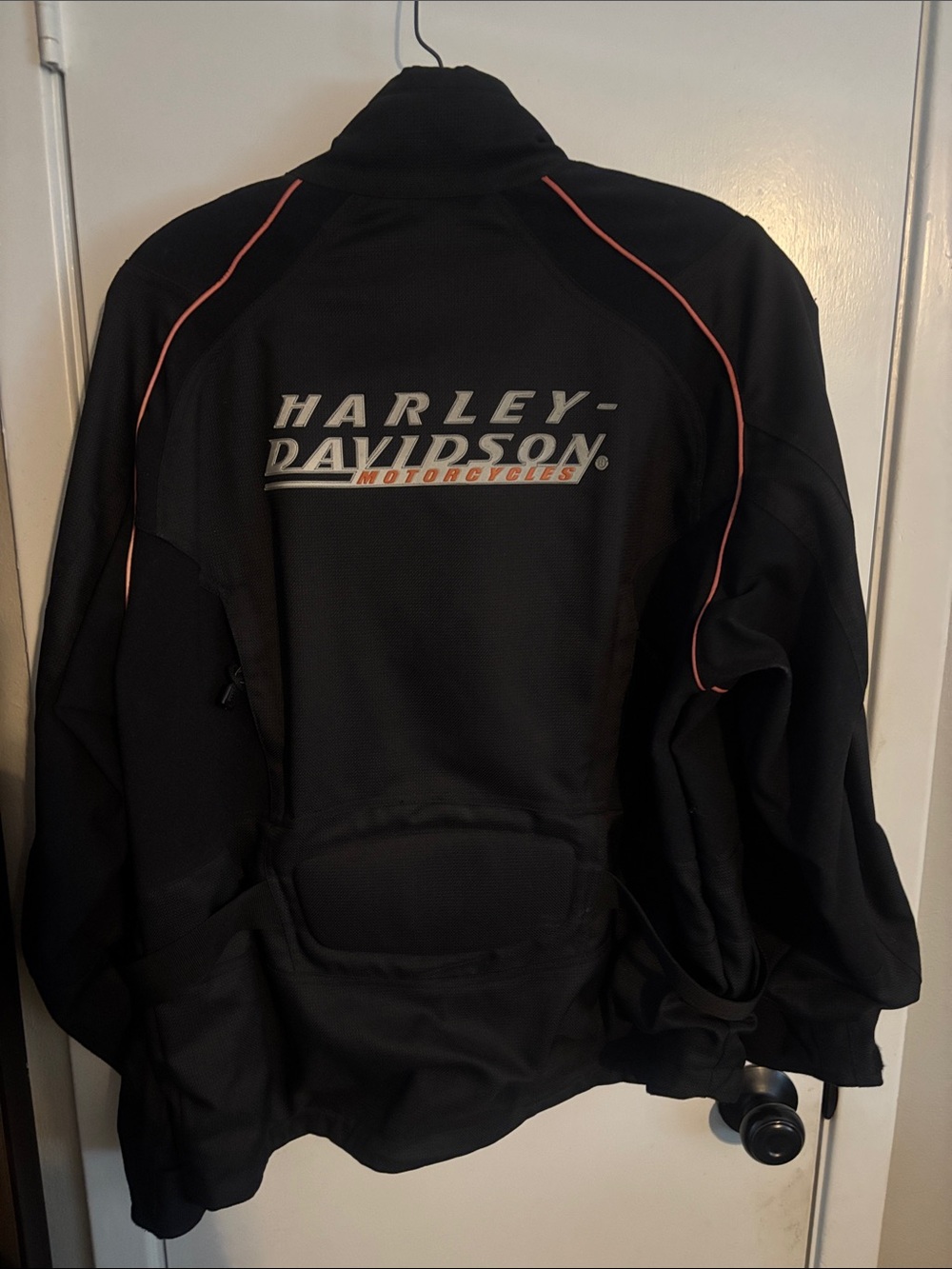 Harley-Davidson Black Performance Jacket with Orange Piping - Picture 2 of 3